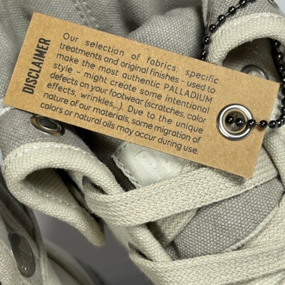 Palladium Baggy Boots Vapor Grey Canvas High Top Fold Down Men’s 7 Women’s 9 - Picture 5 of 16